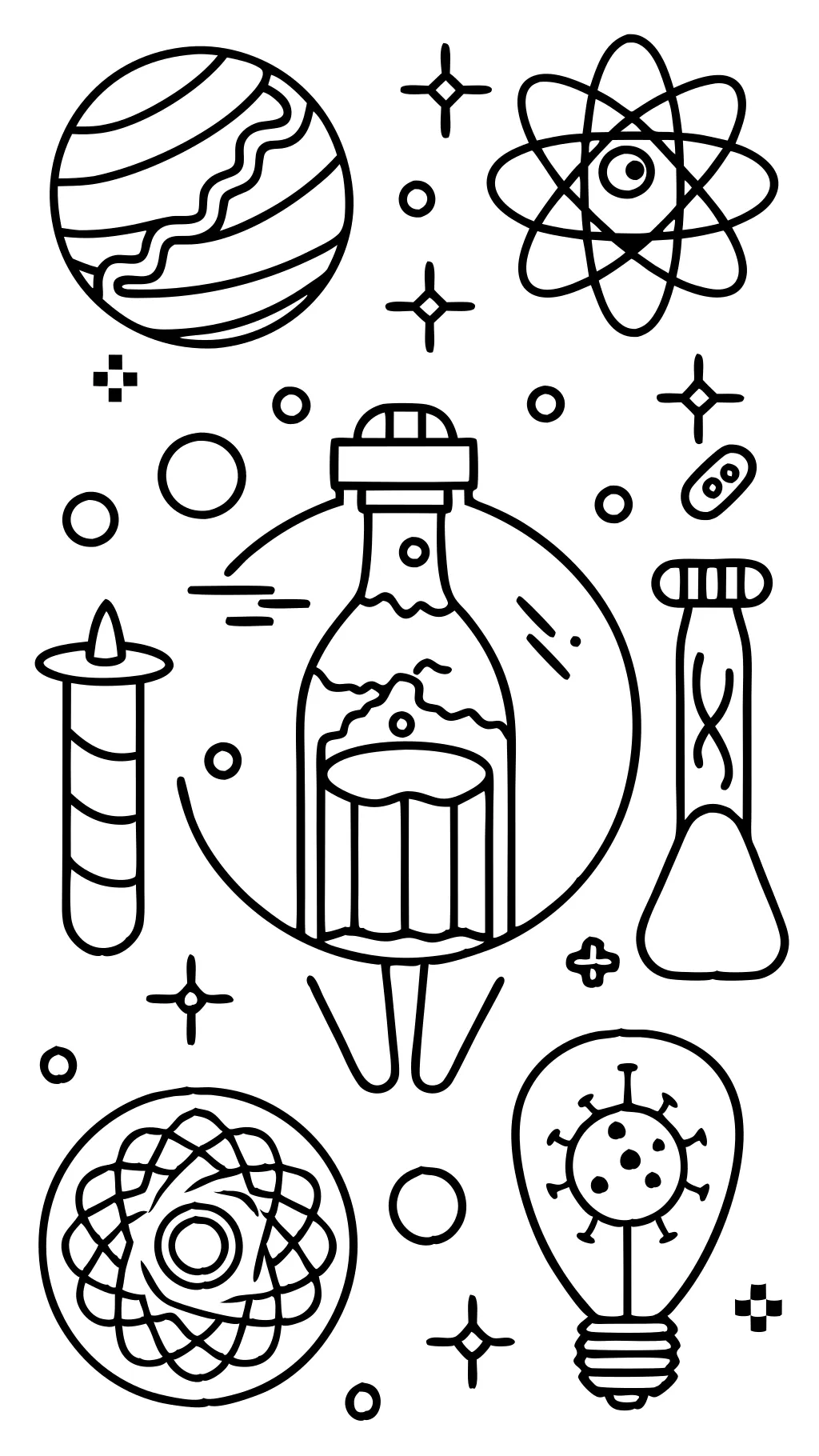 scientific coloring pages